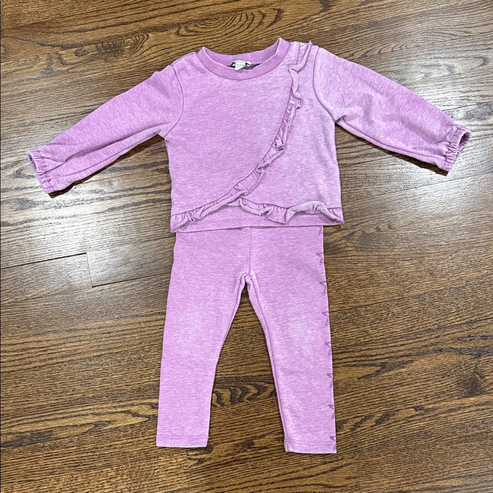 Purple Splendid Ruffle Matching Set 18-24 Months